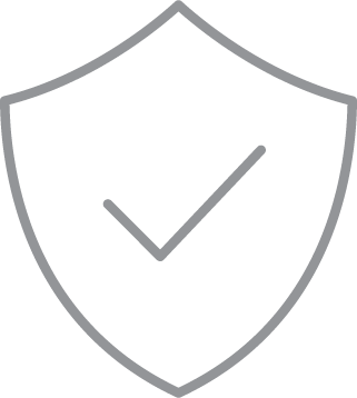 Shield with a checkmark inside it