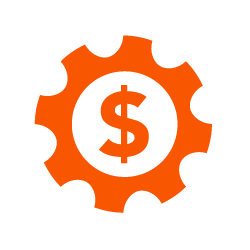 Gear with money sign