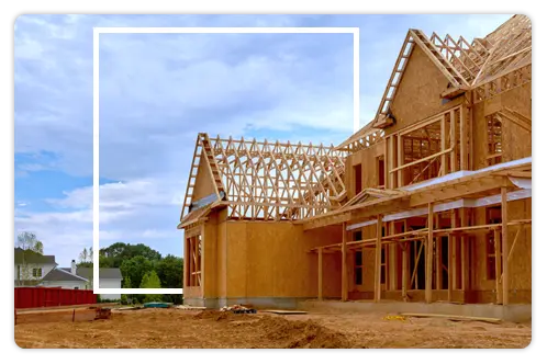 a house being constructed