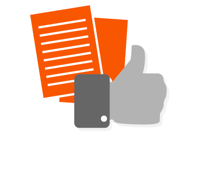 agreement with thumbs up icon