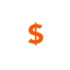 a graphic of a dollar sign with two arrows wrapping around it in a circle shape