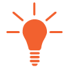 lightbulb icon in orange