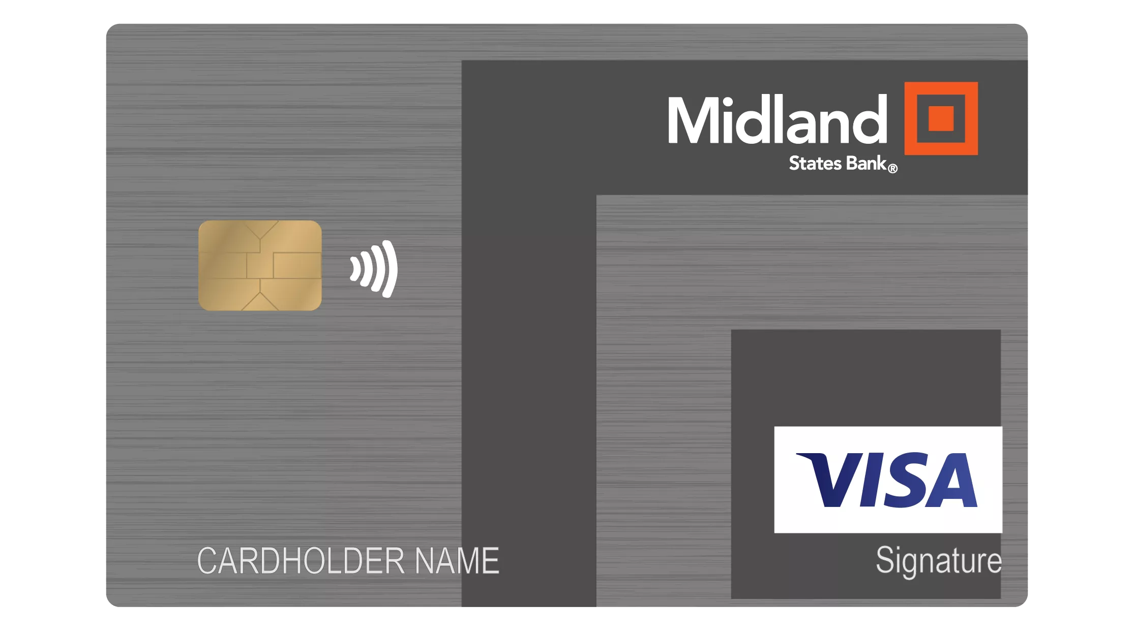 Charcoal Midland States Bank Credit Card