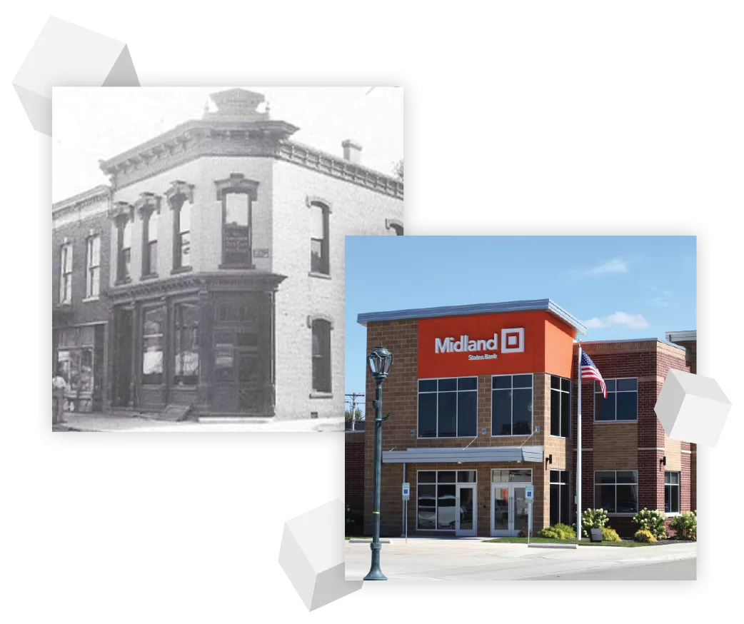 Old Midland building and new Midland building